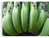 unreife Bananen