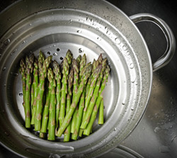 Spargel im Topf