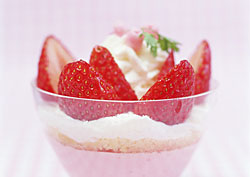 Erdbeercreme als Dessert