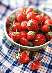 Erdbeeren gewaschen