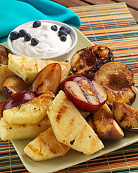 gegrillte Fr�chte zum Dessert