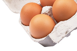 Eier in Karton