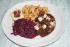 Pfeffer mit Sp�tzli, Rotkraut und Apfel