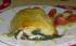 Kartoffelrolle gef�llt mit Spinat und Fisch - serviert