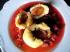 Fertige Kn�del auf Pflaumenkompott. Bon Appetit!