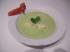 Erbsenschaumsuppe mit Frischk�se - Minze Nockerl