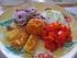 Gemischter griechischer Teller  -  Gyros (gew�rzt nach SABO), gebratener Schafsk�se (Flotte Lotte), Djuvec-Reis (Sonja*), Paprika-Gem�se und Tzatziki