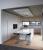 K�che in Mattlack und Quartzkomposit (Silestone)