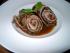 Involtini mit gegrillten Auberginen, getrockneten Tomaten, Basilikum und San Daniele Schinken