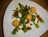 Gr�ner Spargel mit B�ffelmozarella, Melone und Pesto rosso