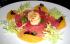 Thunfisch-Carpaccio, Fris�esalat, Orangen & gebratene Jakobsmuschel