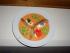 melonensuppe mit marinierten gurkenw�rfeln, krosser schinkenund, bund ziegenk�serot 