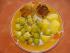 das fertige Mittagessen mit den Hirsefrikadellen