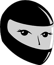 Frauen, die Motorrad fahren